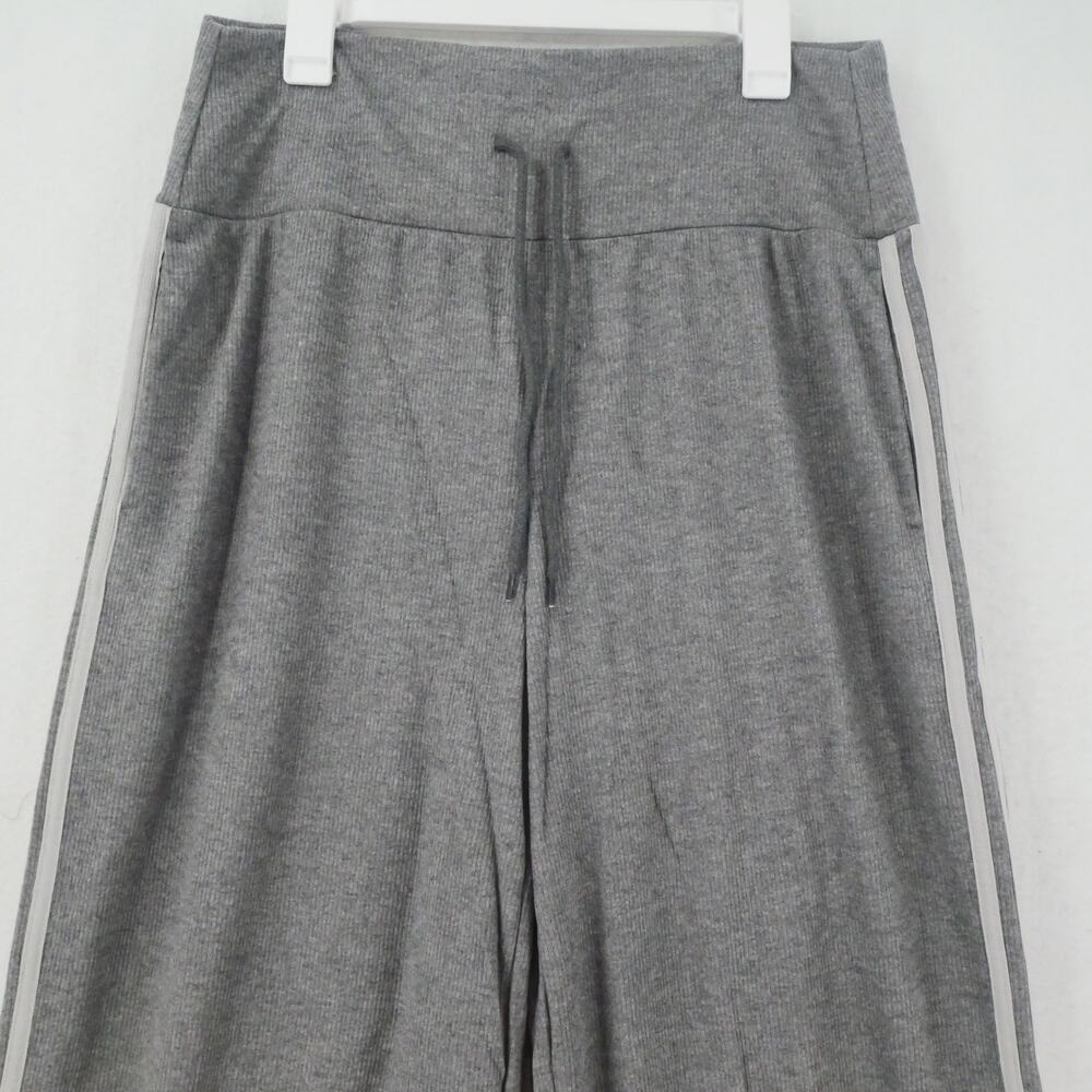 NEW Halara Women's XL Ribbed High Waisted Tummy Control Wide Leg Pants Gray - Picture 4 of 10
